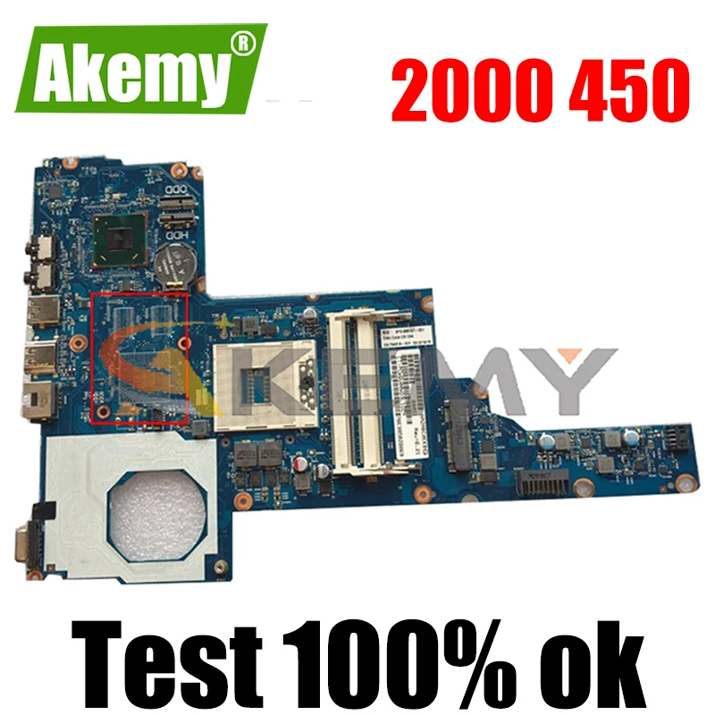 

Материнская плата Akemy для ноутбука HP 2000 450, материнская плата 685107-001 685107-501 PGA989 HM75 J8F, тест ОК, быстрая доставка