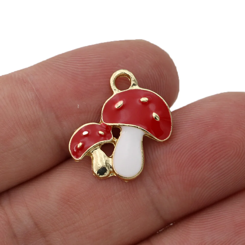 5 шт. подвеска в виде зеленых грибов для изготовления ювелирных изделий |