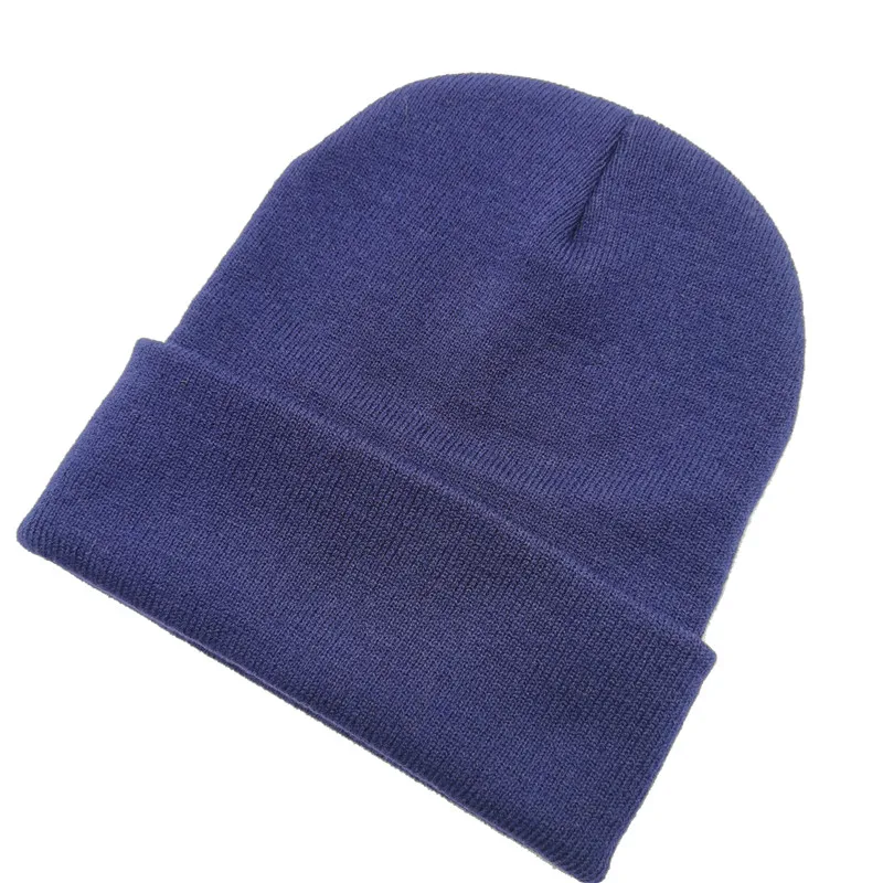 Winter Autumn Solid Color Adult Child Unisex Beanies Hats Large Big Ice Cream Windproof Keep Warm Cold Caps Plus Size Men W24