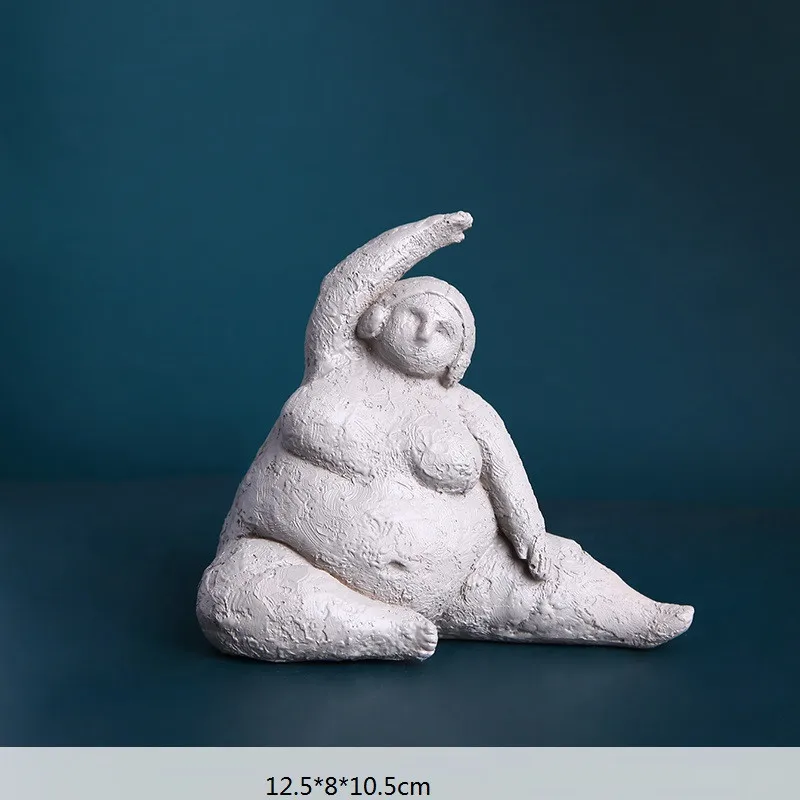 Абстрактная фигурка йоги Художественная Скульптура толстая женская статуя