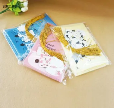 

50pcs/lot Cartoon Cow Cat Cake Biscuit Cookies Packaging Bag baby shower gift candy boxs wedding birthday party decorations