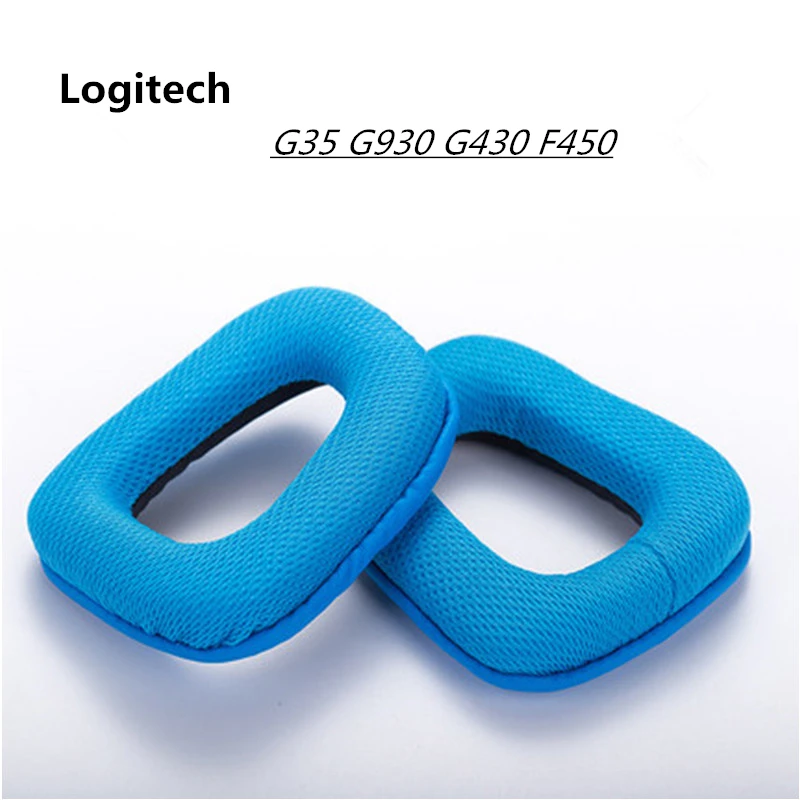 

Replacement Earpads Sponge Soft Foam Grid Cloth for Logitech G35 G930 G430 F450 Headphones