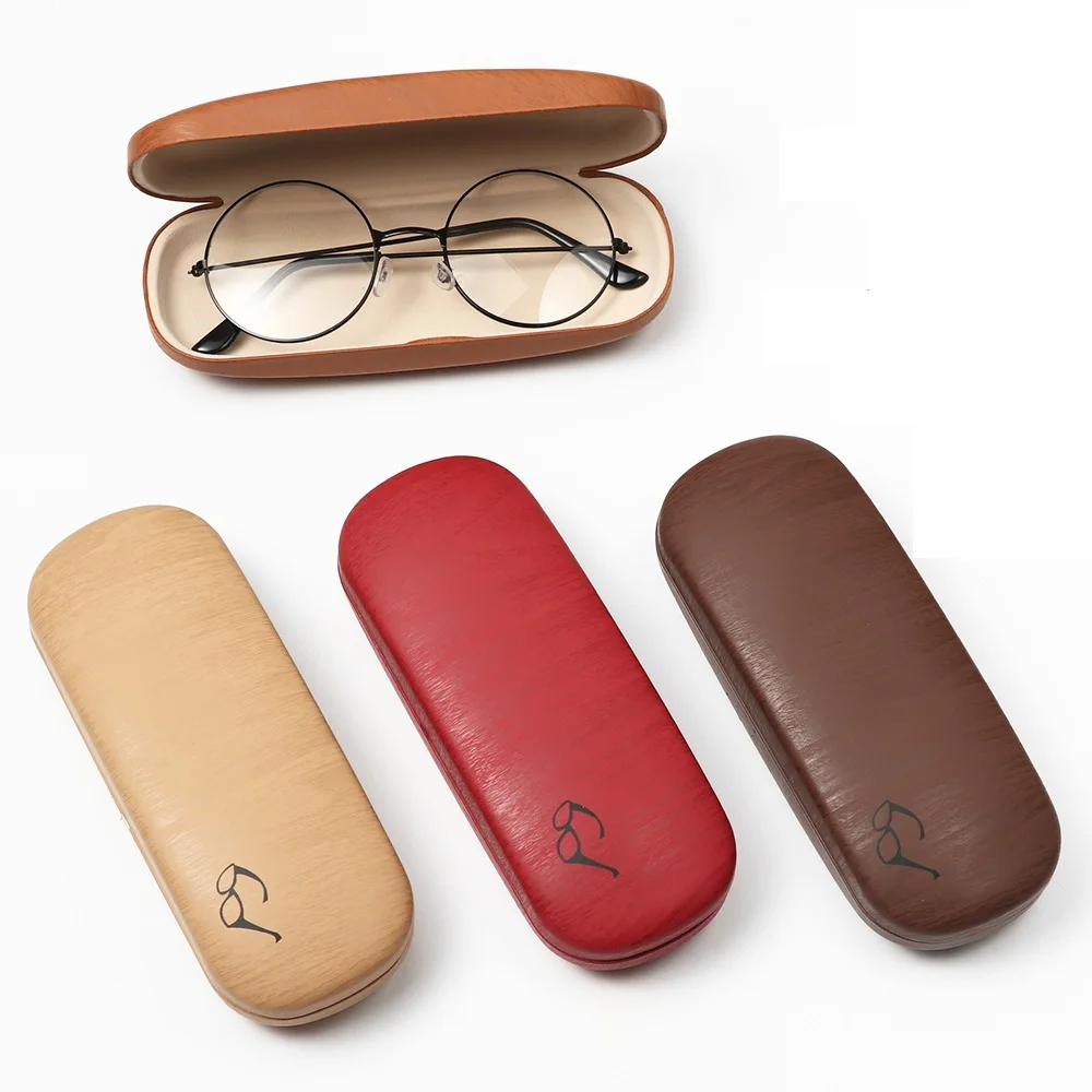 2021 унисекс 1 шт Футляр для очков имитация дерева Твердый комплект держатель
