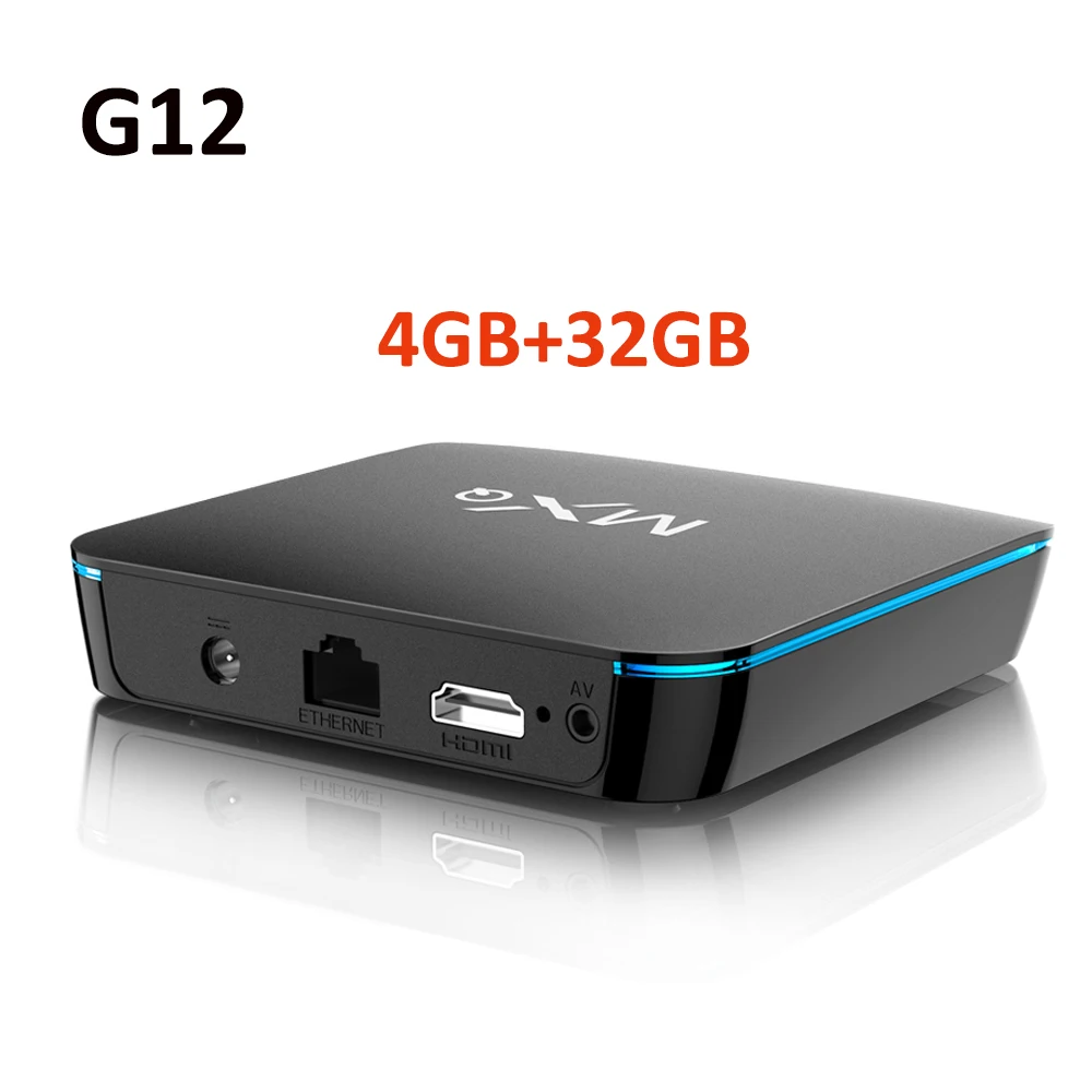 MXQ G12 Смарт ТВ приставка Android 8,1 4 ГБ 32 ГБ S905X2 LAN 100/1000 м Bluetooth 4,2 беспроводной 2T2R HDMI 2,1 KODI18.0 Youtube ТВ приставка