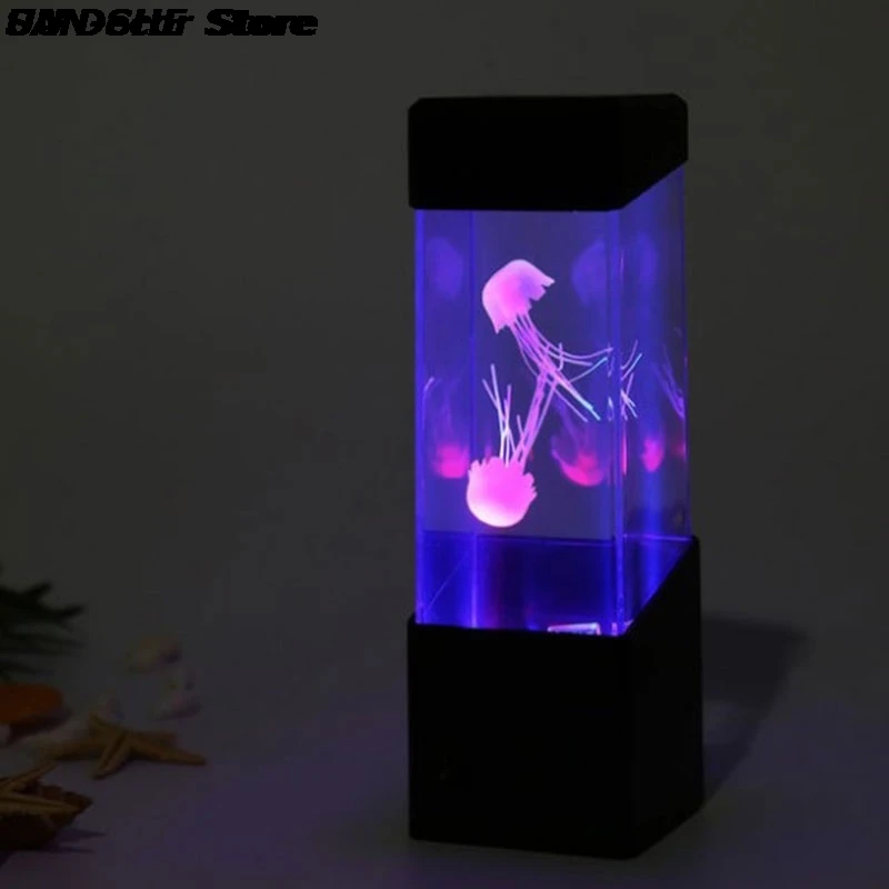 

Changing Table Lamp Led Jellyfish Tank Night Light Color Aquarium Electric Mood Lava Lamp For Kids Children Gift Home Room Decor