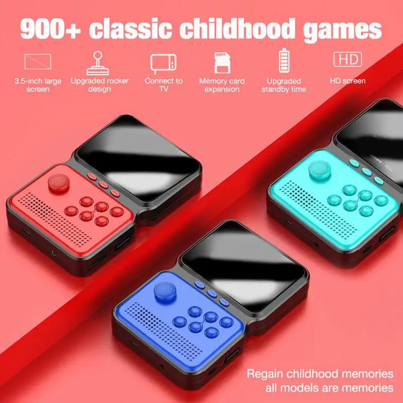 

M3 Portable Retro Handheld Video Game Console 16-bit 3inch LCD Color Screen Kids Game Player Built-in 990+ Games Uk