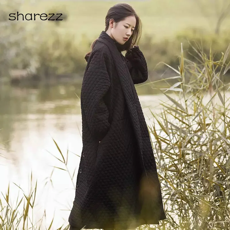 Зимний длинный жакет женский пиджак в европейском стиле и американском