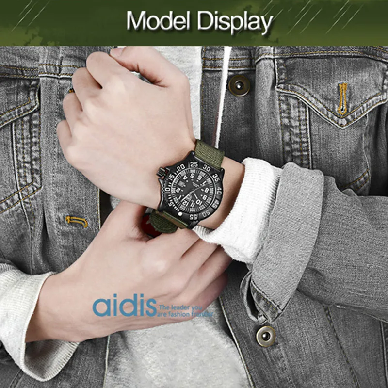 Мужские военные часы Addies уличные спортивные синие светящиеся