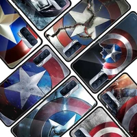 avengers shield marvel for oppo realme 7i 7 6 5 pro c3 xt a9 2020 a52 find x2lite luxury tempered glass phone case cover