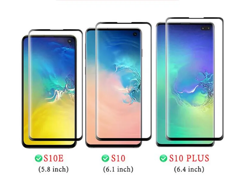 3-in-1 Case+ Camera Tempered Glass For Samsung S10-e S10 Plus Screen Protector For Samusng A50 Protective Glass For Samsung S10