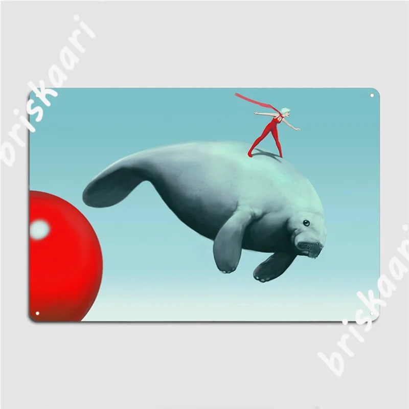 

Manatee Rider, металлический знак, Клубная вечевечерние, клубный бар, создайте стены Жестяная Табличка с надписью постер