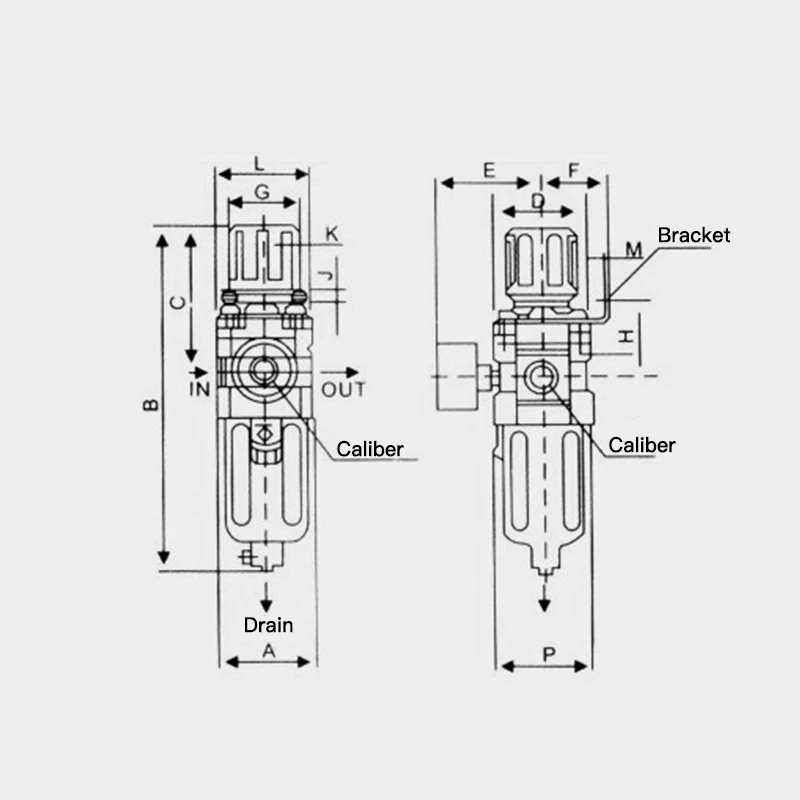 1 AW5000 1G Интерфейс нормальный и автоматический дренажный воздушный фильтр клапан
