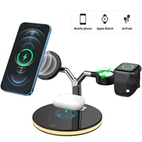 3 in 1 qi fast wireless charger dock stand for apple watch airpods iphone 13 pro max magsafe phone quick magnetic charging