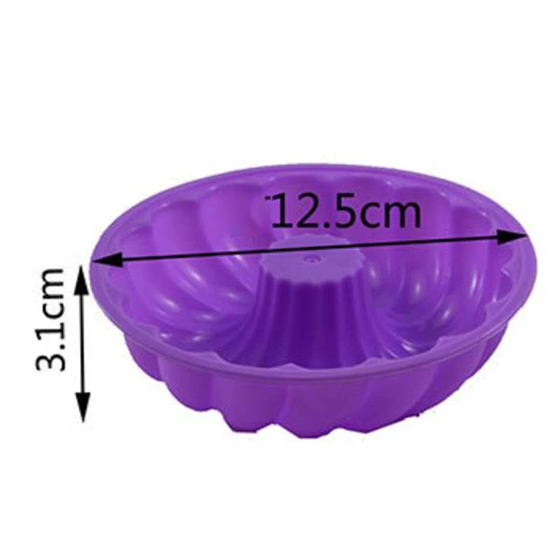 1pc Silicone DIY Baking Cake Tools Mold Pumpkin Moulds Mini Pan Bakeware Tray random color | Дом и сад