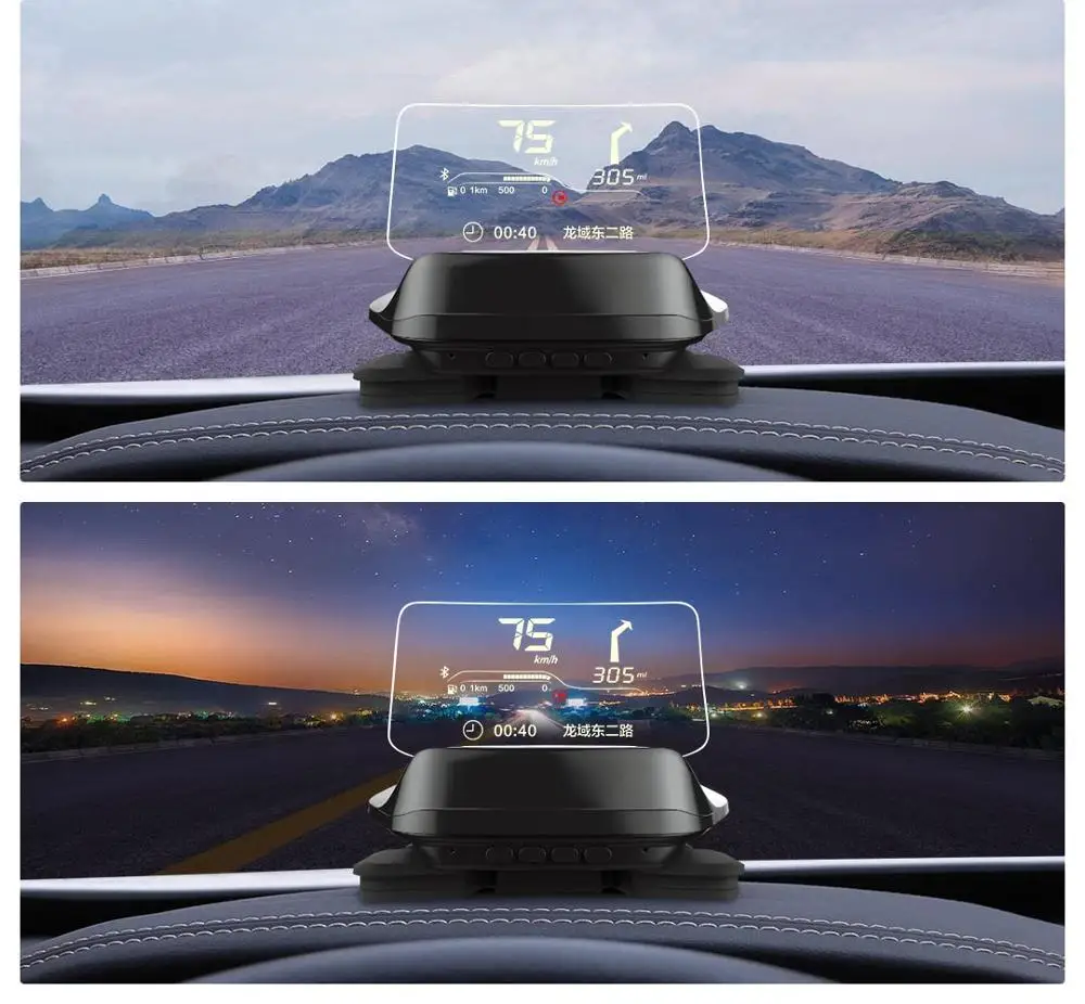 Умный автомобильный HUD проектор Youpin Carrobot с Bluetooth дисплеем GPS навигацией и