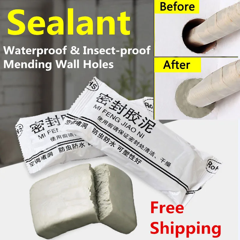 Wall Hole Sealing Glue Household Air-conditioning Mending Plasticine Waterproof Sewer Pipe Mud Sealant House | Обустройство дома