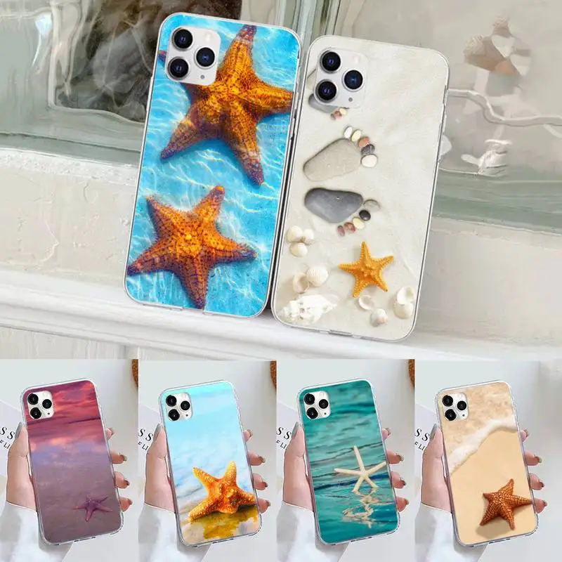

Beach Shells Starfish Phone Case for iPhone 11 12 13 mini pro XS MAX 8 7 6 6S Plus X 5S SE 2020 XR case