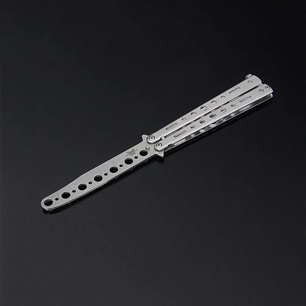 Складная бабочка тренировочный нож трансформер Blunt Balisong Карманный тренажер из