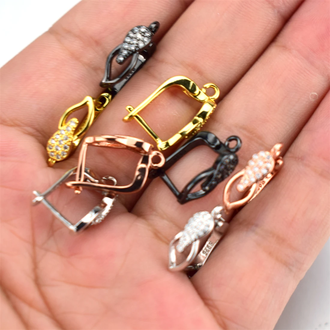 Клещи-лобстер аксессуары для сережек квадратные кубические циркониевые клипсы