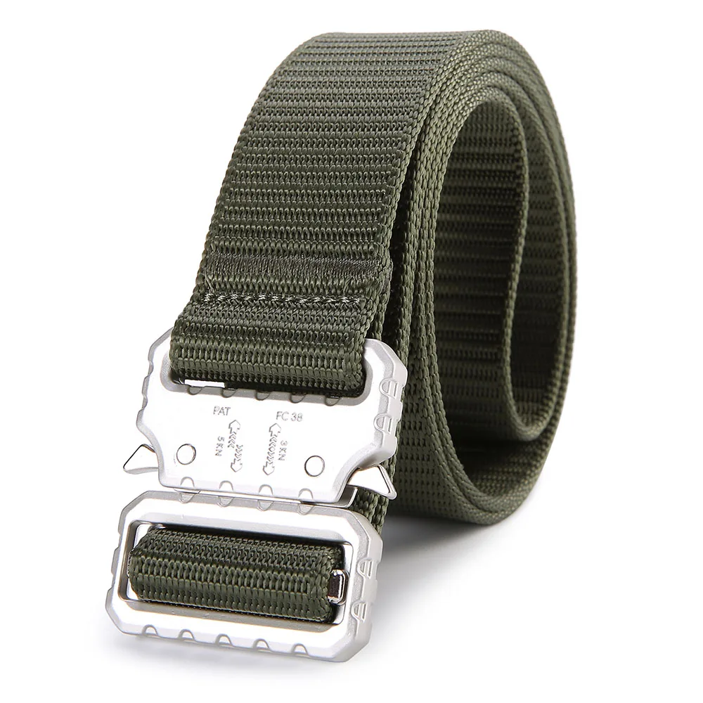 Belt-B7-38-Green Сверхмощный тактический военный ремень для страйкбола, для полиции, на открытом воздухе, для боя, охоты, поясные ремни, Пояс SWAT, снаряжение для мужчин - Цвет: Belt-B7-38-Green
