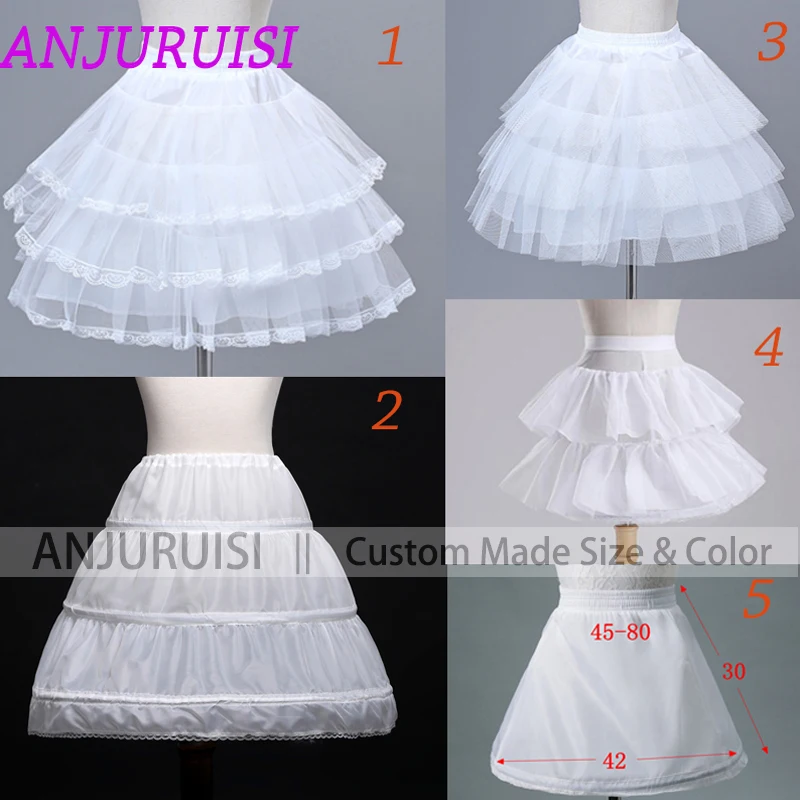 ANJURUISI Flower Girls Underskirt Cosplay Party Short Dress Petticoat Lolita Petticoat Ballet Tutu Skirt Rockabilly Crinoline