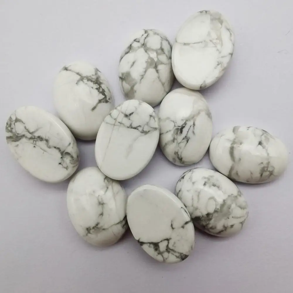 18x13 мм белый овальный кабошон Howlite ювелирные изделия для женщин Подарочный бисер