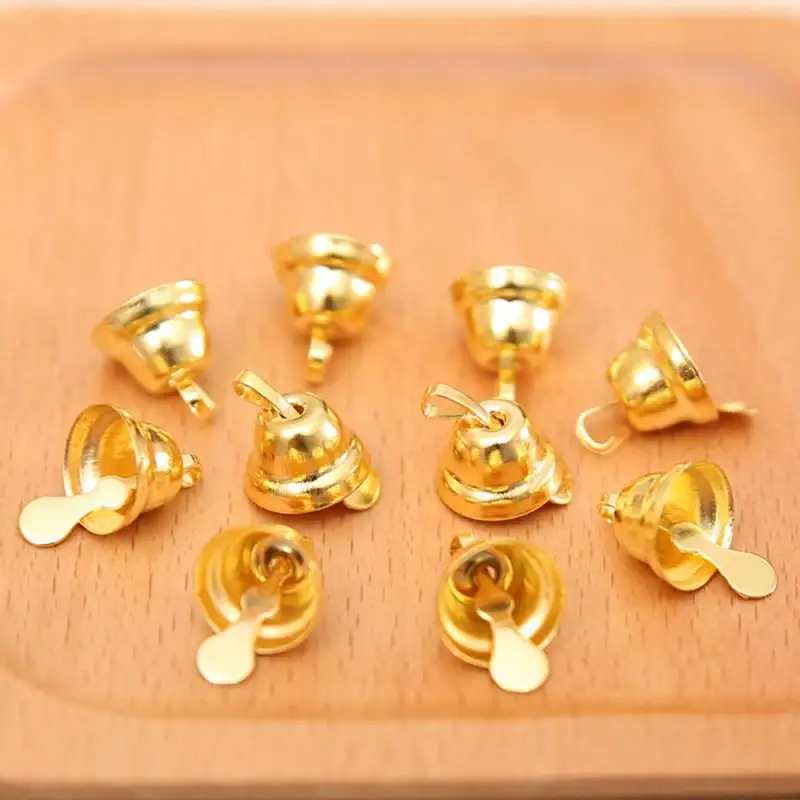 

20 Pcs Gold Plated Bell DIY Handmade Jingle Bells Home Party Wedding Decoration Tree Christmas Ornaments Adornos Navidad