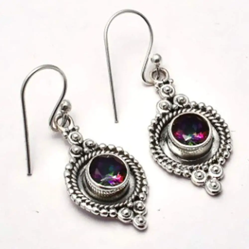 

Оригинальные Серебряные серьги Rainbow Mystic Topaz 925 пробы, 35 мм, 2SE0167