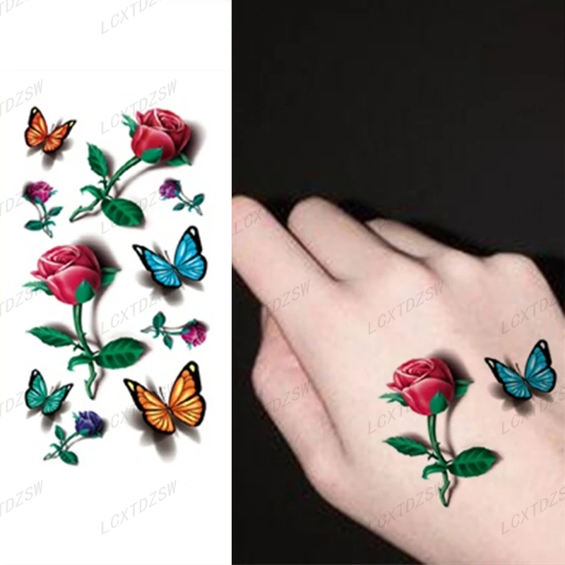Kids Tatoo Stickers Colorful  Expression Yellow Tattoo Sticker Face Hand Lovely Body Art Fake Tattoo Temporary Waterproof Wrist