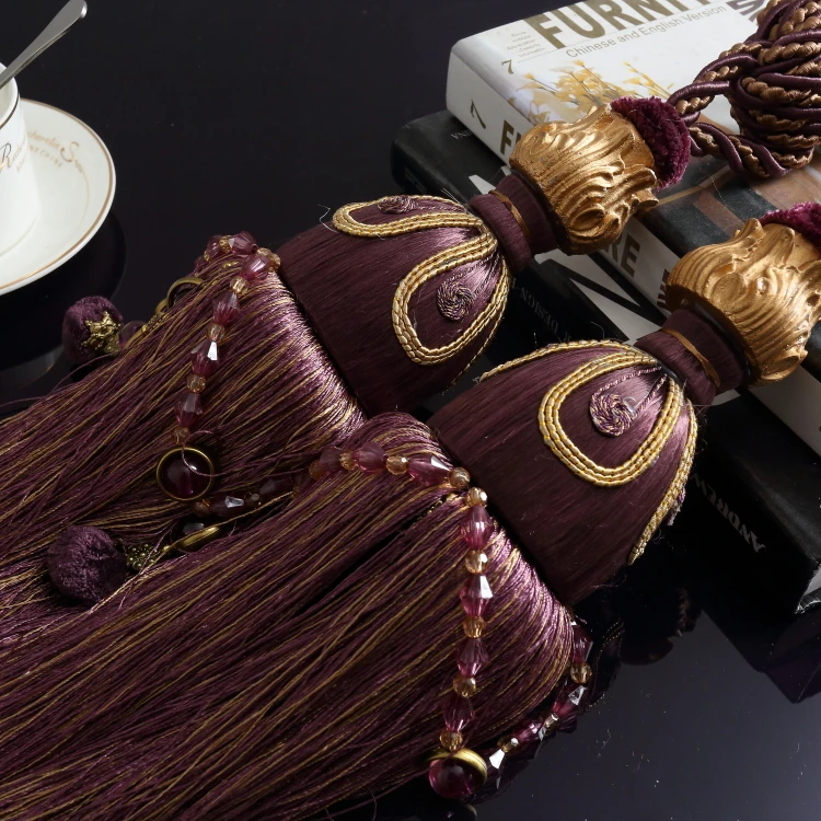 2 шт. занавески для штор с кисточками|Декоративные аксессуары штор| |