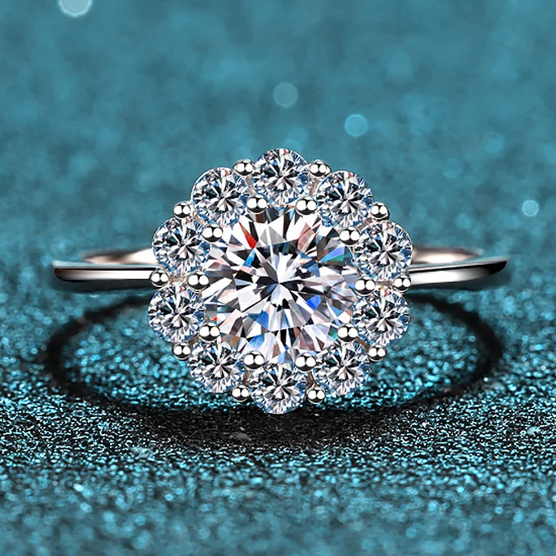 JoyceJelly Trendy Wedding Jewelry Ring 1 Carat 2020 New Arrival 925 Sterling Silver 10 Claw Rings Moissanites Gifts Wholesale | Украшения и