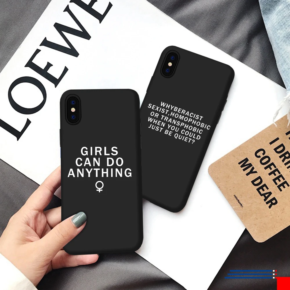 Простой розовый желтый черный текстовый чехол для iPhone 11 силиконовый мягкий Pro XS Max