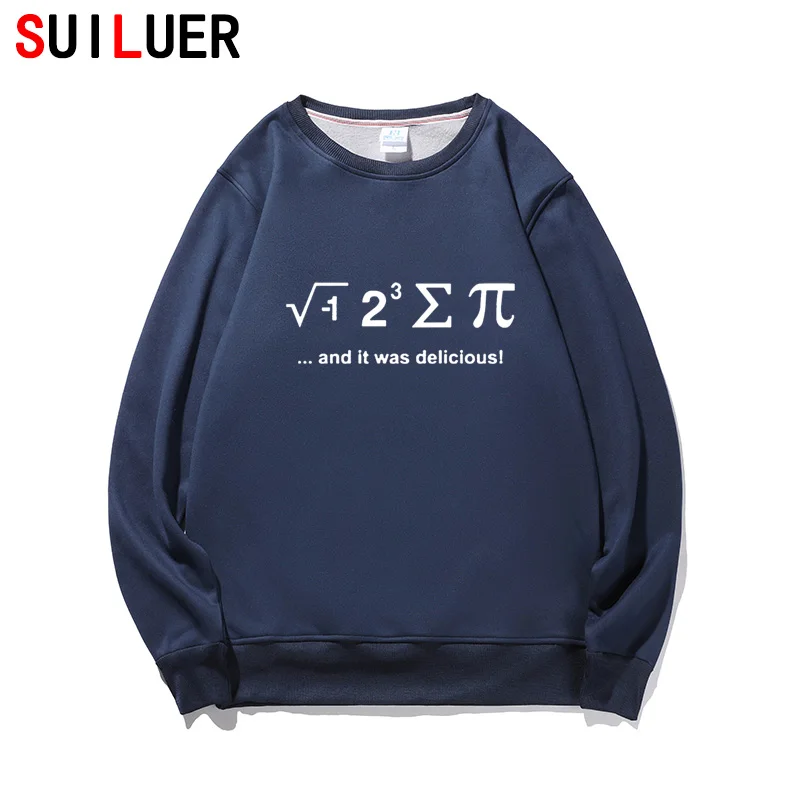 

Новые забавные толстовки с надписью математическая формула «I EAT A PIE», мужские и женские свитшоты, флисовый хлопковый пуловер