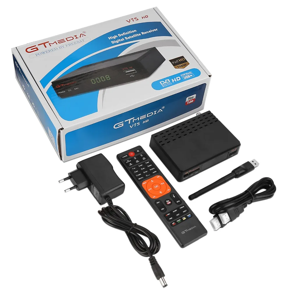 

FHD 1080P Gtmedia V7S HD Satellite TV Full speed USB 3G dongle Receiver WIFI support YouTube upgrated Freesat V7 HD TV Decoder