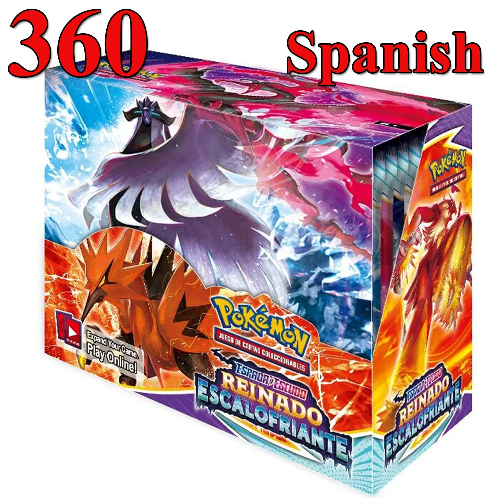 Cartas coleccionables de Pokemon para ni&ntilde;os, 360 Uds., caja de colecci&oacute;n de Escudo de Espada espa&ntilde;ol/ingl&eacute;s-0