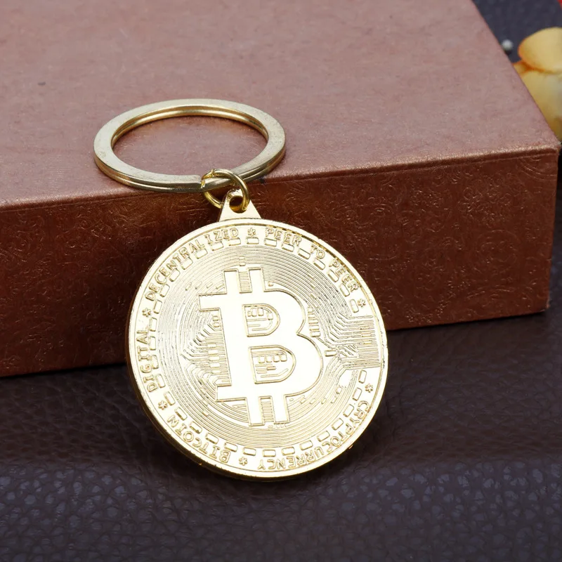 Новинка 2021 брелок Биткойн-брелок Золотой Серебряный цвет с музыкальной группой