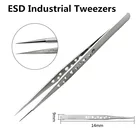1 шт. и антимагнитными свойствами ESD промышленный пинцеты антистатические Нержавеющаясталь Пинцет для электроники пайки Инструменты для ремонта