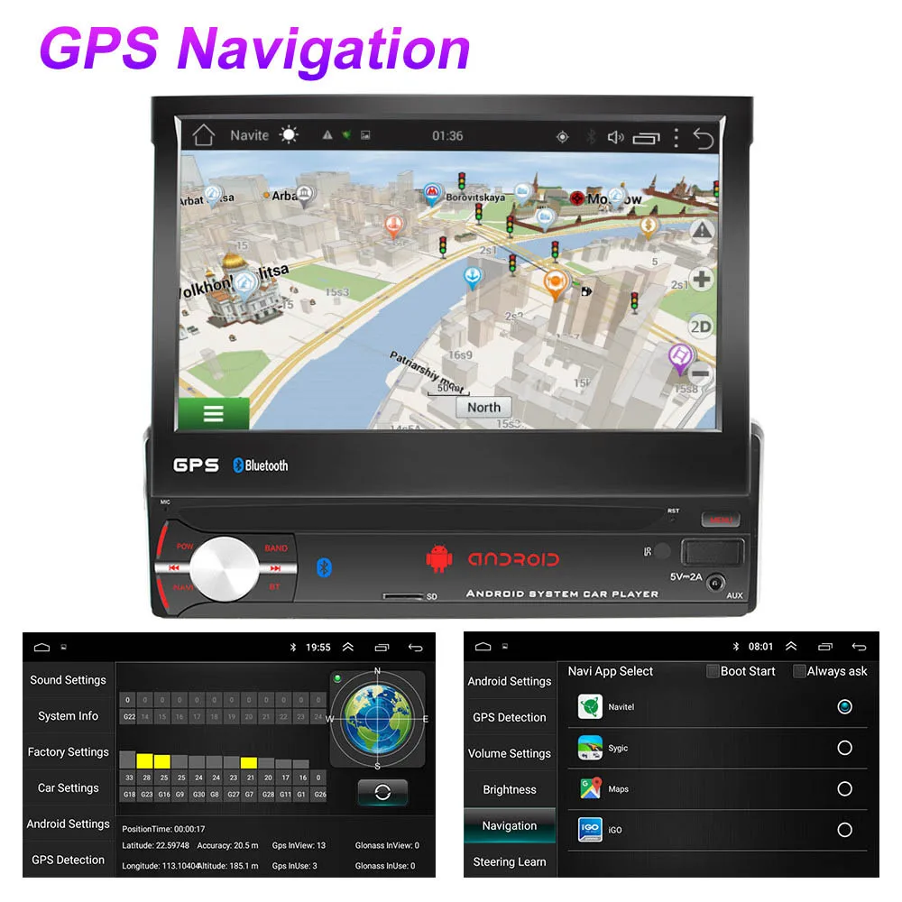 Универсальный Автомобильный мультимедийный проигрыватель 7 дюймов 1Din Android 9 0
