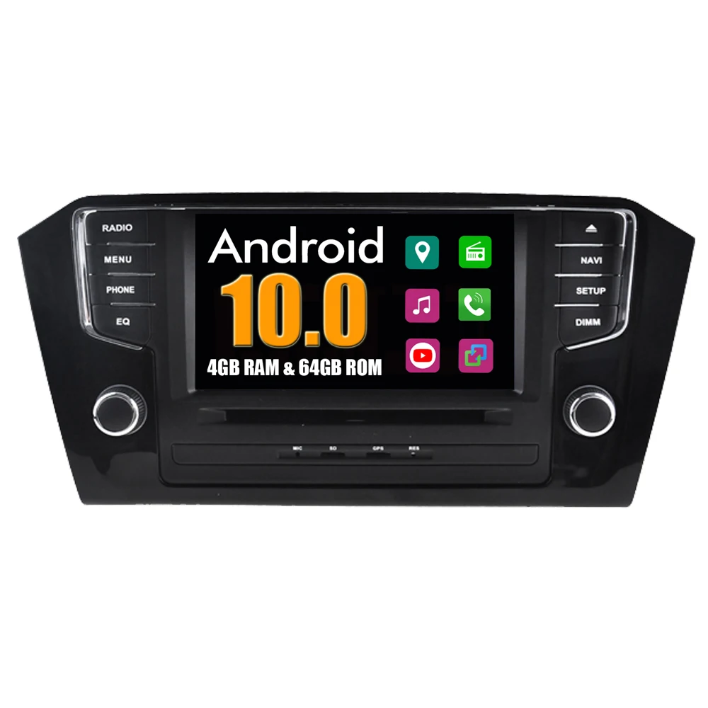 Автомагнитола для Volkswagen Passat Magotan Android 10 GPS навигация автомобильный медиаплеер DVD