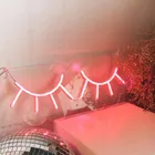 Светодиодные эстетические ресницы неоновая светосветильник вывеска для дома Комнаты Настенный декор для ногтей красота бар Спальня бизнес неоновые вывески