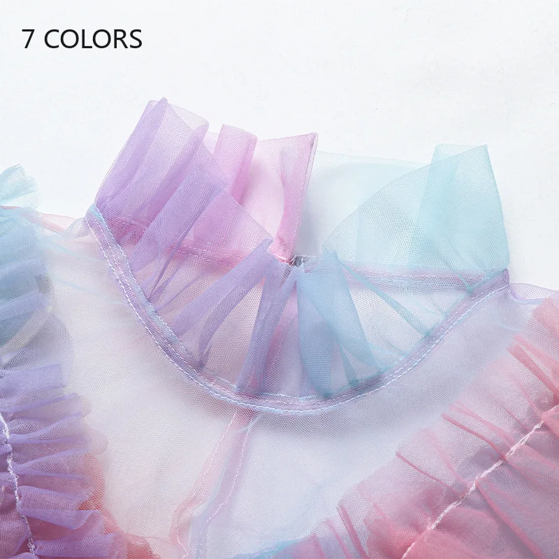 Платье с радужным градиентом весна-лето 2020 сексуальное прозрачное Сетчатое