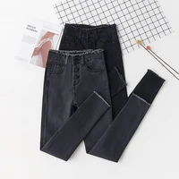 2019 jeans female denim pants black korean womans pencil jeans autumn skinny slim stretch cotton for women trousers
