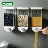 15001000ml wall mounted food rice cereal dispenser sealed kitchen food storage containers for dry food nuts candy sugar beans