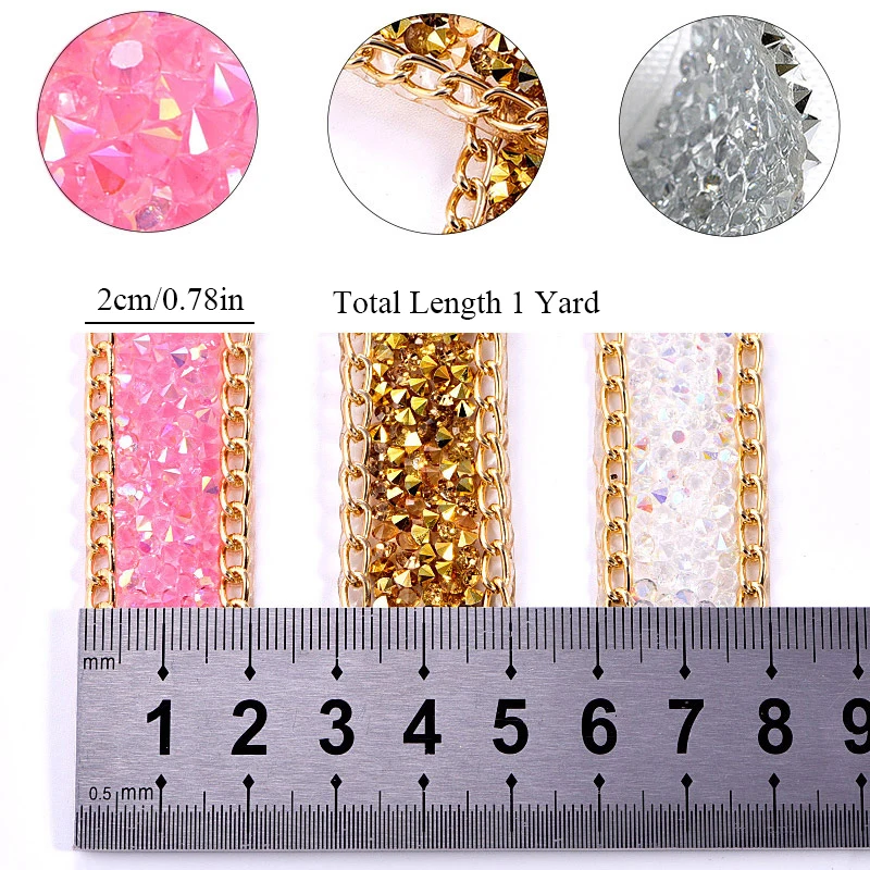 Chain Mesh Drill Adhesive Hot Damonds Lace Stick Rhinestone Patch DIY Handmade Sewing Gemstone Garment Accessories | Дом и сад