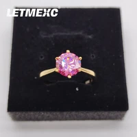 letmexc classical 925 silver plated 18k gold moissanite diamond ring vvs1 ladies engagement wedding ring