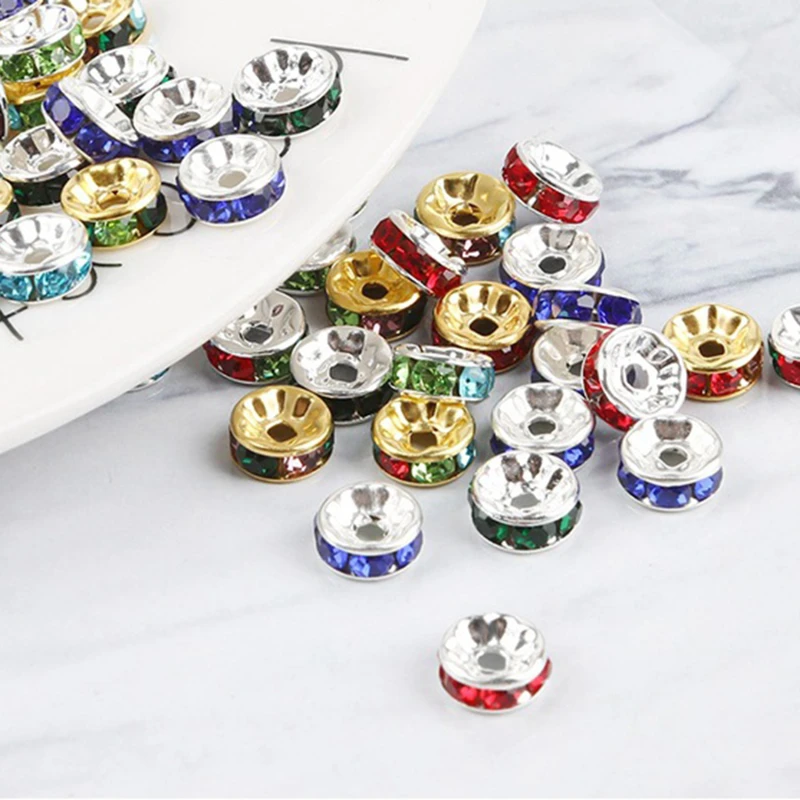 

Round Czech Crystal Rhinestone Spacer Beads For Jewelry Making Loose Beads For Necklace Bracelets Diy Making Exquisite