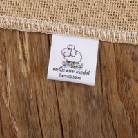 handmade knitting label fold cotton fabric sewing label tag 25mm sewing knitting crochet gift md1017