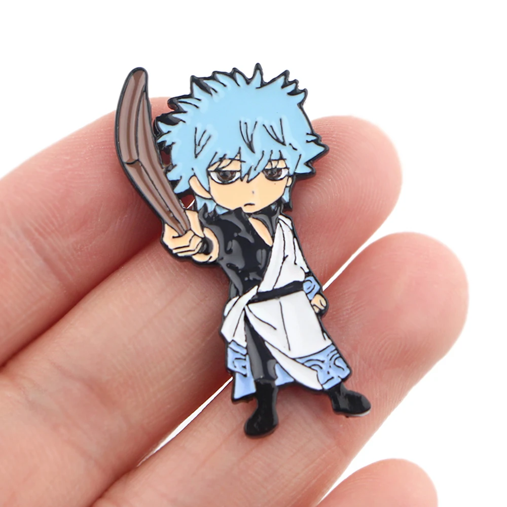 DZ1301 аниме гинтама эмаль на булавке металлические броши для мужчин и женщин