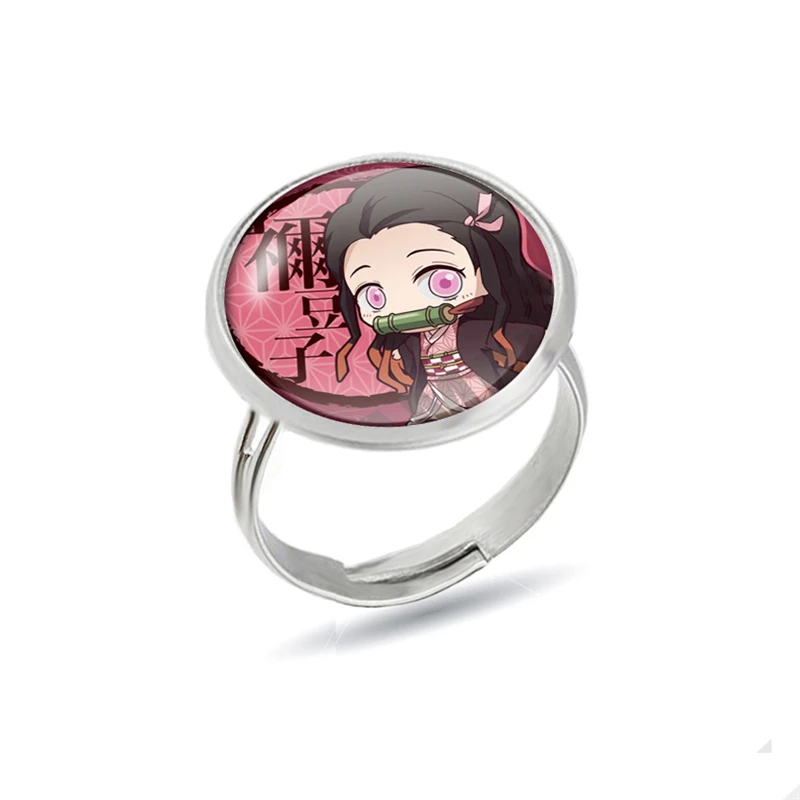 Аниме Demon Slayer Kimetsu No Yaiba Kamado Tanjirou Косплей кольцо реквизит Nezuko из нержавеющей стали