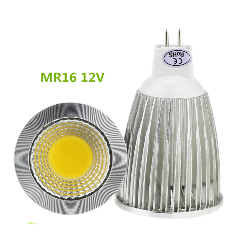 

10X Super bright Lampada Led MR16 12V COB Bulb Lamp 3w 5w 7w Dimmable Led Spotlight Downlight Bombillas Warm Cool White For Home